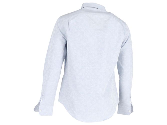 Camicia a maniche lunghe in cotone blu con stampa Monogram Louis Vuitton Blu chiaro - vista 3