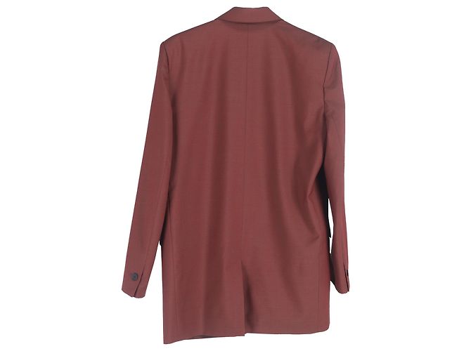 Set giacca e pantaloni a un bottone Isabel Marant Étoile in lana bordeaux Marrone Rosso - vista 2