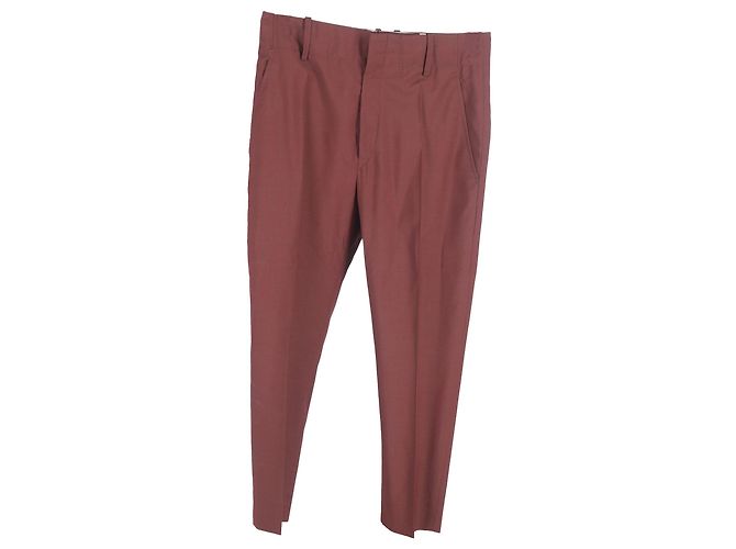 Set giacca e pantaloni a un bottone Isabel Marant Étoile in lana bordeaux Marrone Rosso - vista 3