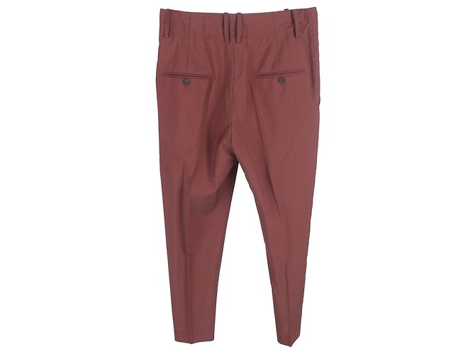 Set giacca e pantaloni a un bottone Isabel Marant Étoile in lana bordeaux Marrone Rosso - vista 4