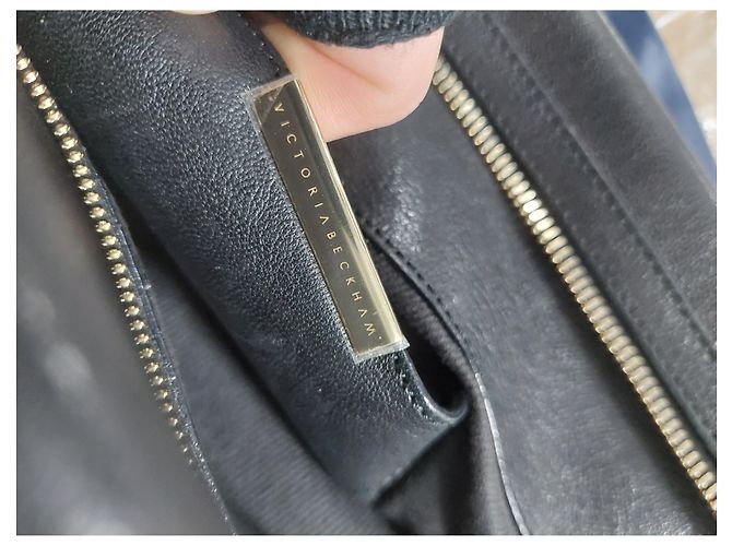 Borsa a spalla con tracolla a catena Victoria Beckham in pelle nera Nero - vista 14