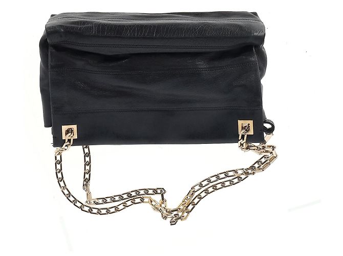 Borsa a spalla con tracolla a catena Victoria Beckham in pelle nera Nero - vista 8