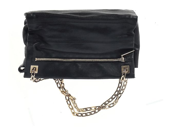 Borsa a spalla con tracolla a catena Victoria Beckham in pelle nera Nero - vista 9