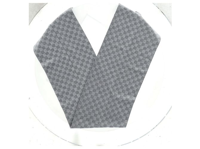 Sciarpa Néo Petit Damier Louis Vuitton in lana grigia Grigio - vista 4