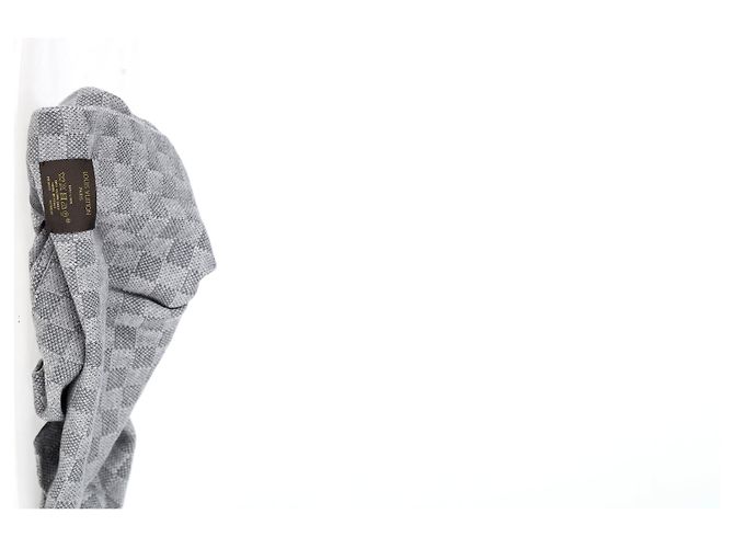 Sciarpa Néo Petit Damier Louis Vuitton in lana grigia Grigio - vista 6