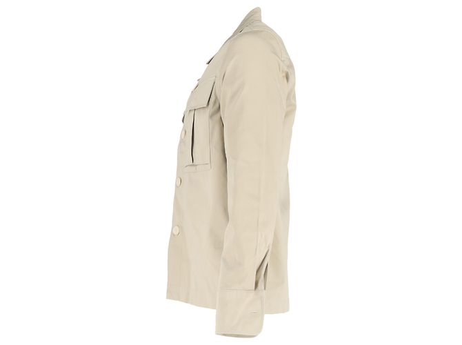 Camicia a maniche lunghe Ami con tasche in cotone beige - vista 2