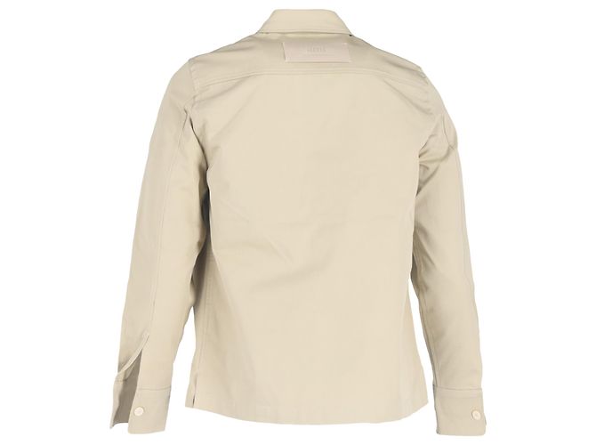 Camicia a maniche lunghe Ami con tasche in cotone beige - vista 3