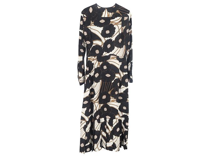 Vestido mini de manga longa impresso Rachel Comey em seda multicolorida Multicor - vista 2
