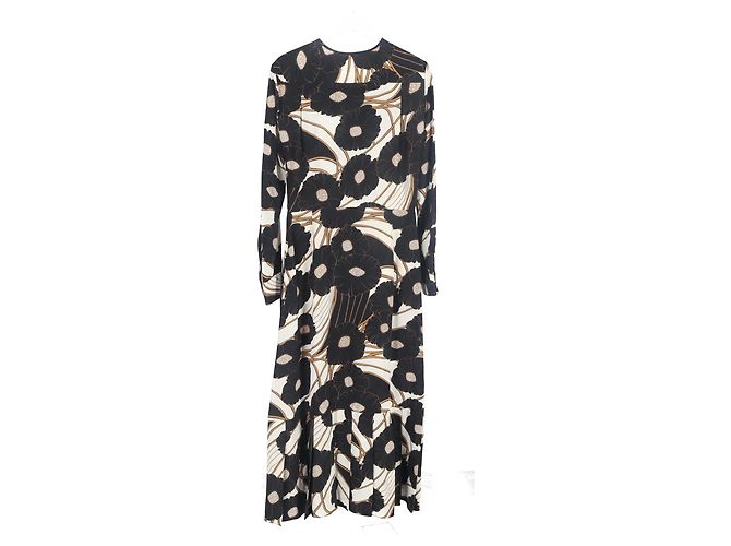 Vestido mini de manga longa impresso Rachel Comey em seda multicolorida Multicor - vista 5
