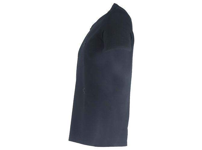 Camiseta de gola redonda estampada com abelha Dior em algodão preto - vista 2