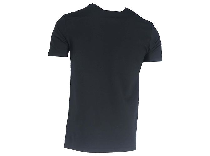 Camiseta de gola redonda estampada com abelha Dior em algodão preto - vista 3