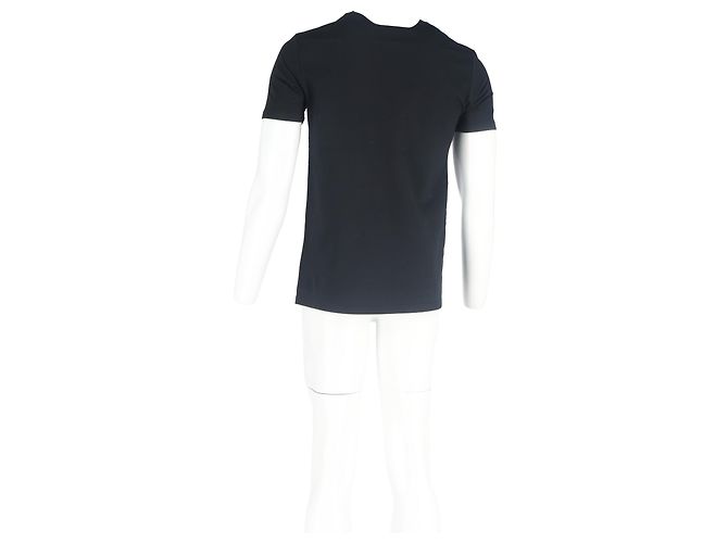 Camiseta de gola redonda estampada com abelha Dior em algodão preto - vista 6