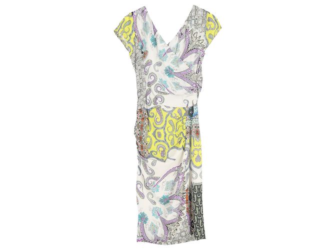 Abito midi stampato con scollo a V Etro in viscosa multicolore - vista 2