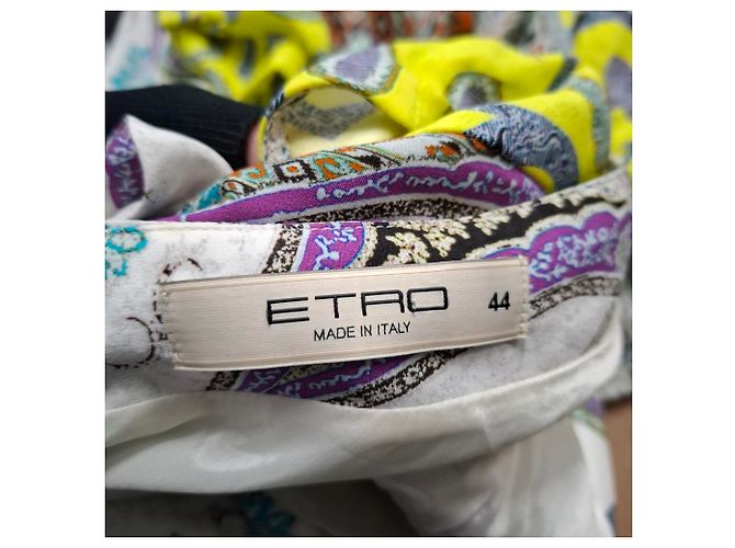 Abito midi stampato con scollo a V Etro in viscosa multicolore - vista 3