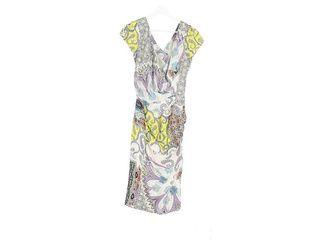 Abito midi stampato con scollo a V Etro in viscosa multicolore - vista 4