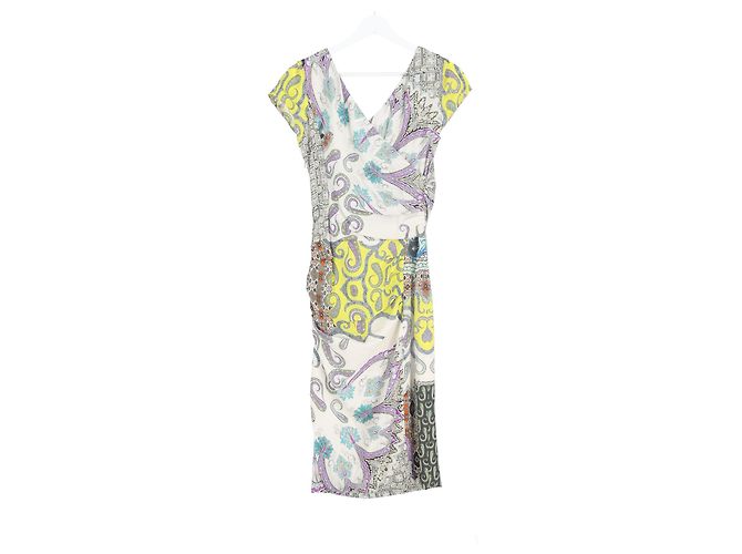 Abito midi stampato con scollo a V Etro in viscosa multicolore - vista 5