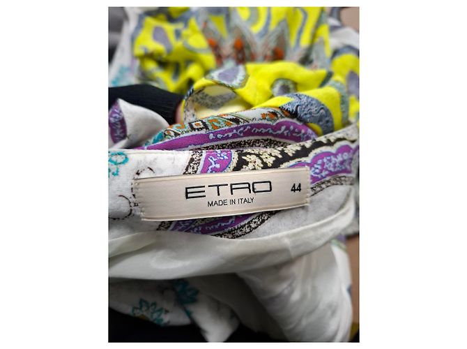 Abito midi stampato con scollo a V Etro in viscosa multicolore - vista 6