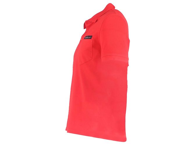 Givenchy Tape Logo Pocket Polo Shirt in Red Cotton - view 2