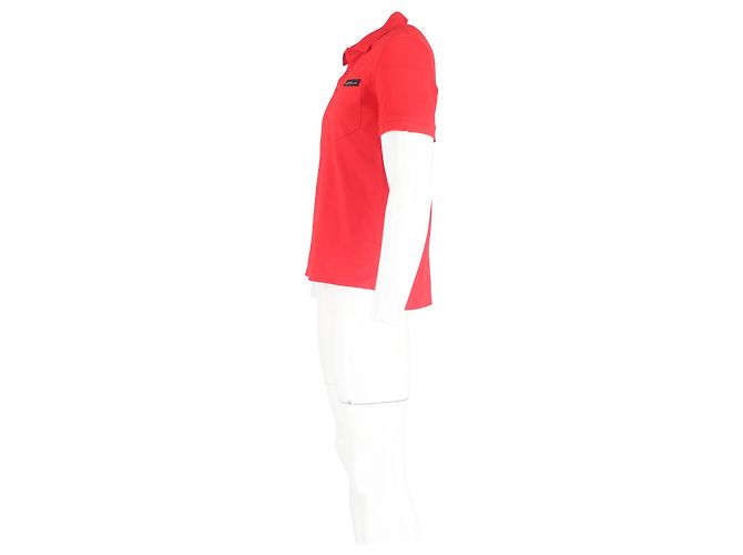 Givenchy Tape Logo Pocket Polo Shirt in Red Cotton - view 5