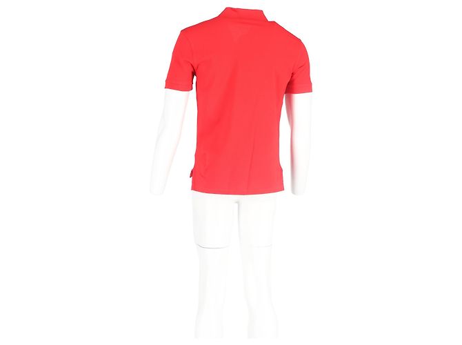Givenchy Tape Logo Pocket Polo Shirt in Red Cotton - view 6