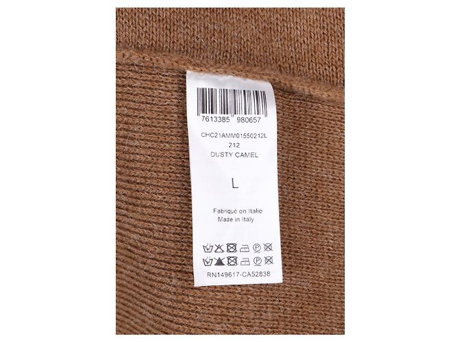 Braune Wollstrick-Cape mit Knöpfen von Chloé - Ansicht 10