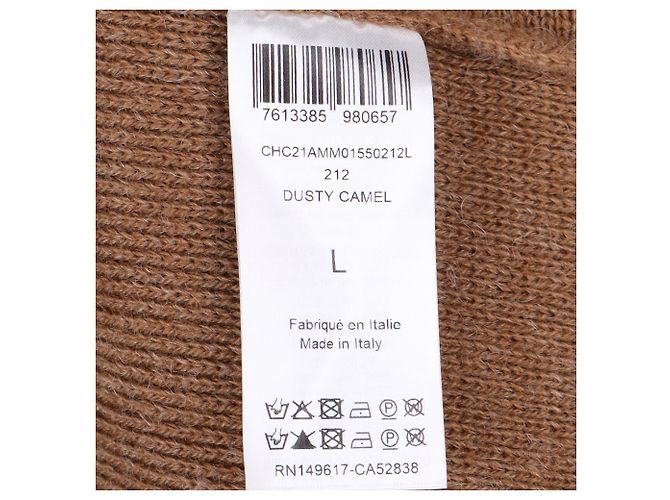 Braune Wollstrick-Cape mit Knöpfen von Chloé - Ansicht 5