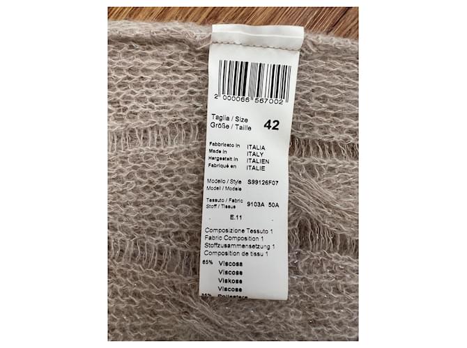 Peserico Strickpullover mit V-Ausschnitt Sand - Ansicht 7