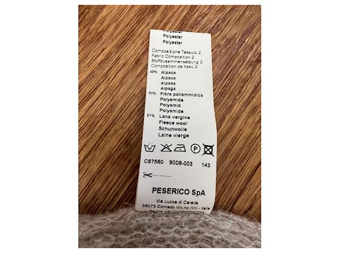 Peserico Strickpullover mit V-Ausschnitt Sand - Ansicht 8