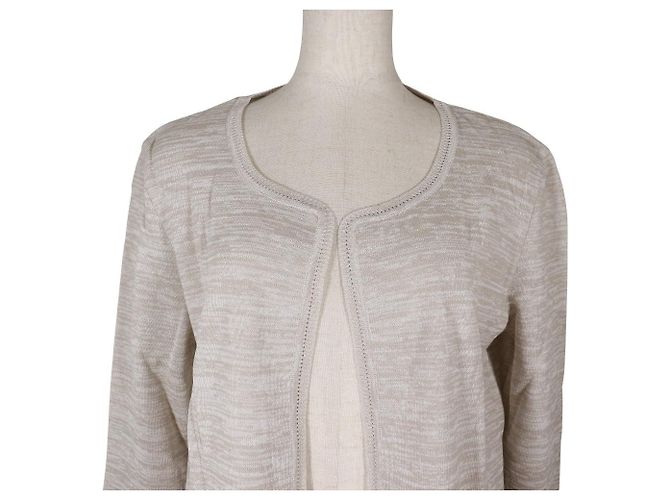 Chanel Logo Baumwollcardigan P12872V00569 Beige - Ansicht 2