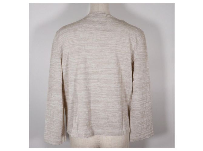 Chanel Logo Baumwollcardigan P12872V00569 Beige - Ansicht 3