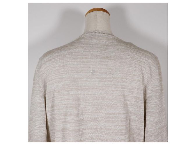 Chanel Logo Baumwollcardigan P12872V00569 Beige - Ansicht 4