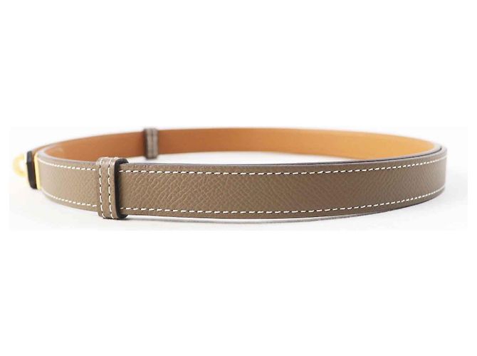 Hermès Cinto Hermes Kelly 18 Epsom com hardware dourado Marrom - vista 3