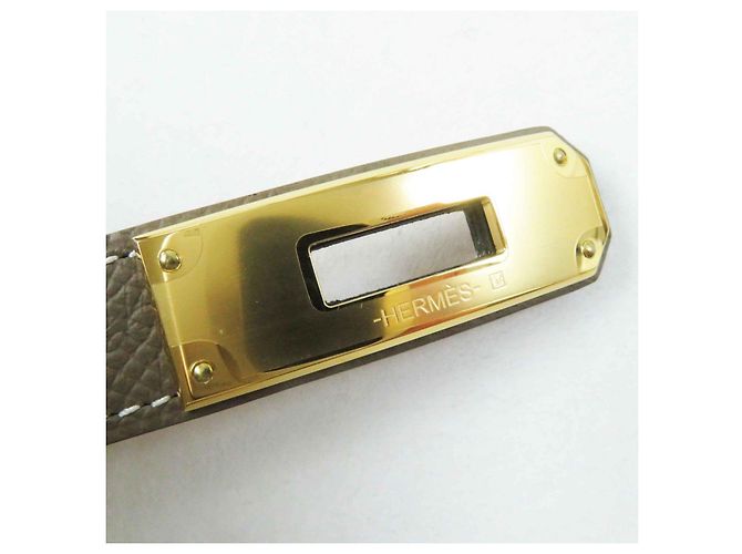 Hermès Cinto Hermes Kelly 18 Epsom com hardware dourado Marrom - vista 8
