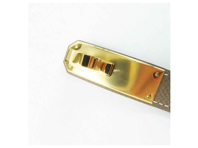 Hermès Cinto Hermes Kelly 18 Epsom com hardware dourado Marrom - vista 9