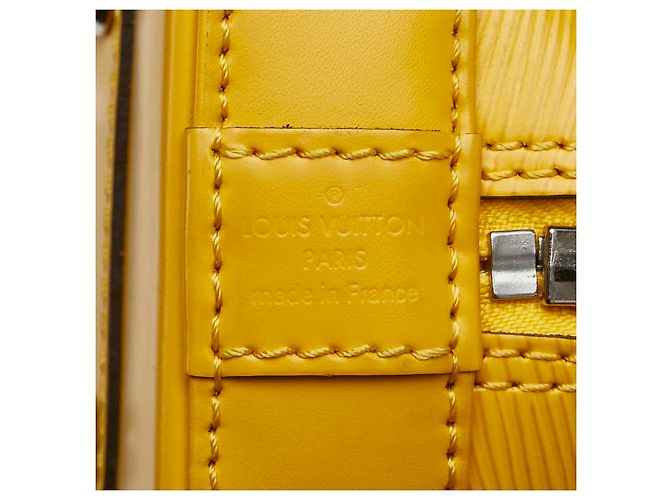 Louis Vuitton Alma BB Leather Handbag M40866 Yellow - view 5