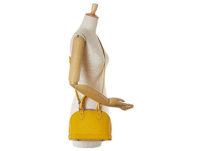 Louis Vuitton Alma BB Leather Handbag M40866 Yellow - view 7