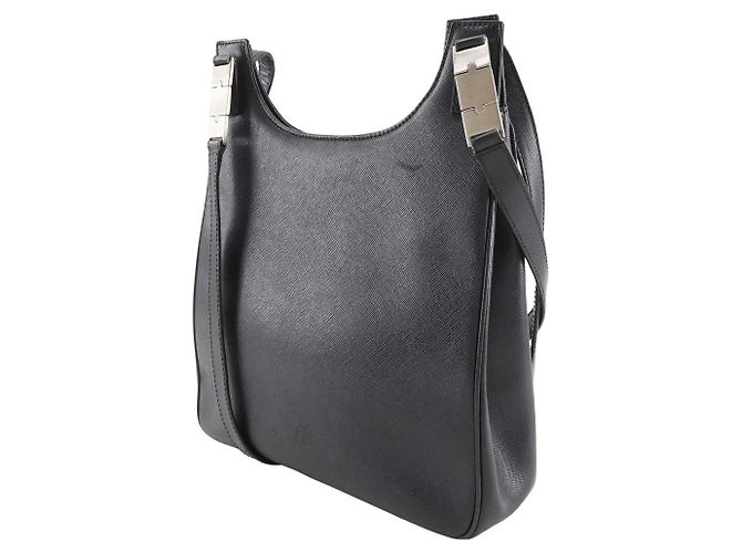 Borsa a spalla in pelle Salvatore Ferragamo nera Nero - vista 2