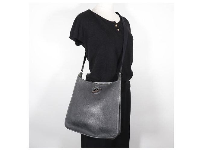 Hermès Borsa a spalla in pelle Hermes Vespa 28 grigia Grigio - vista 10