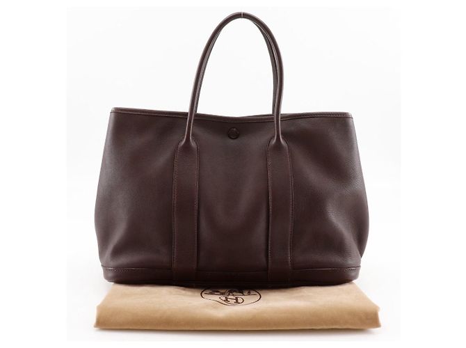 Hermès Sac à main Hermes Garden Party 30 TPM Marron - vue 10
