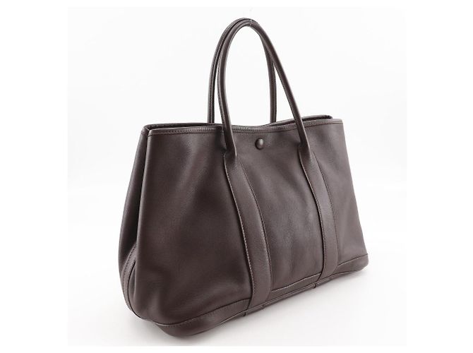 Hermès Sac à main Hermes Garden Party 30 TPM Marron - vue 3
