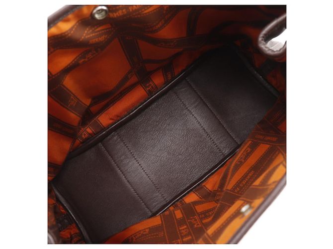 Hermès Sac à main Hermes Garden Party 30 TPM Marron - vue 6