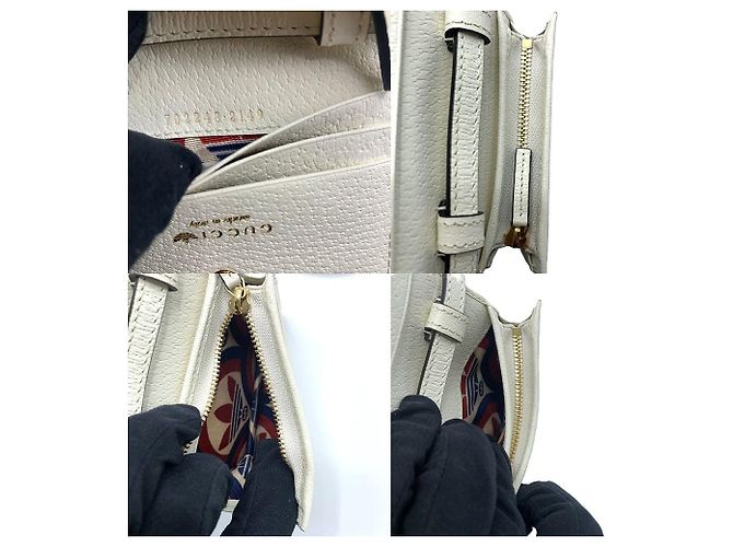 Portafoglio a spalla Horsebit Gucci x Adidas Bianco - vista 4