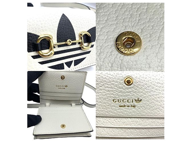 Portafoglio a spalla Horsebit Gucci x Adidas Bianco - vista 5