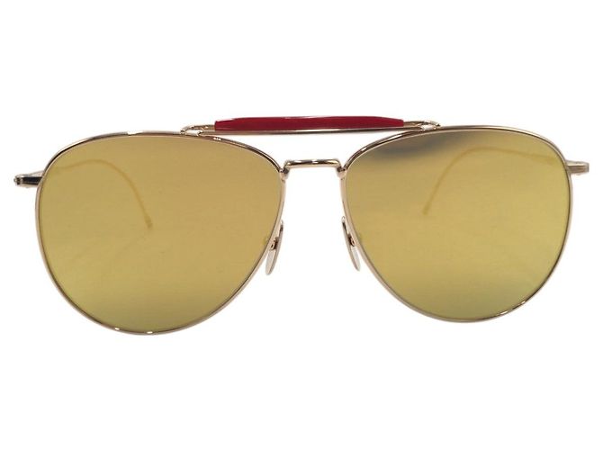 Occhiali da sole in metallo a forma di goccia Thom Browne TB 015 LTD - vue 2