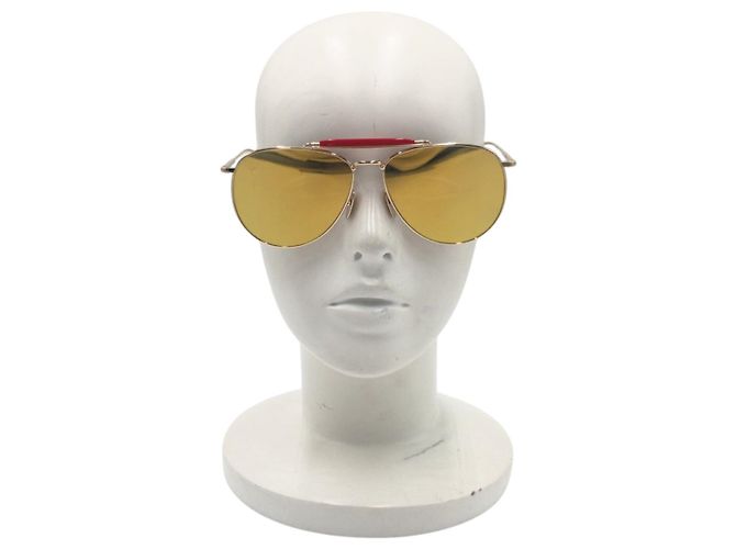 Occhiali da sole in metallo a forma di goccia Thom Browne TB 015 LTD - vue 3