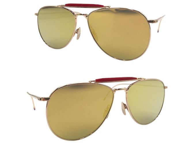 Occhiali da sole in metallo a forma di goccia Thom Browne TB 015 LTD - vue 5