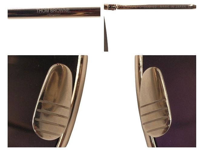 Occhiali da sole in metallo a forma di goccia Thom Browne TB 015 LTD - vue 7