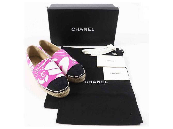 Chanel COCO Mark Espadrilles aus Jute-Leinen 36 Lila - Ansicht 2