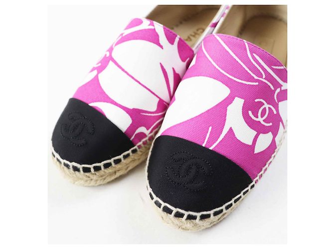 Chanel COCO Mark Espadrilles aus Jute-Leinen 36 Lila - Ansicht 6