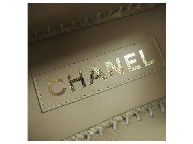 Chanel COCO Mark Espadrilles aus Jute-Leinen 36 Lila - Ansicht 8